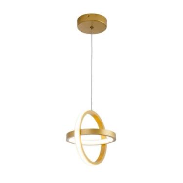 Imagem de Pendente Moderno Led 10W Dourado Cinderella Bancada Quarto