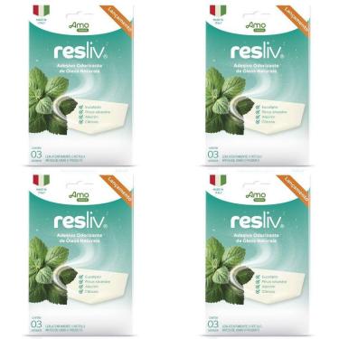 Imagem de 4 Resliv Adesivo Odorizante Para Respiração - Amoveri Farma