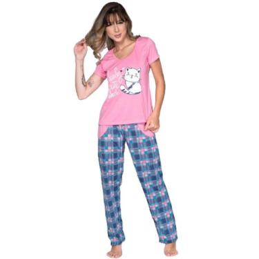 Imagem de Pijama Alice Estampado Bella Fiore Roupa Para Dormir Inverno Calça Lon