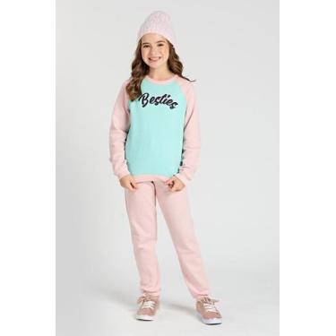 Imagem de Conjunto Infantil Rosa de Moletom Besties - Vida Costeira Oficial, 2