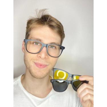 Imagem de Armação Óculos Clipon 3 Em 1 Grau Quadrado El Salvador - Palas Eyewear