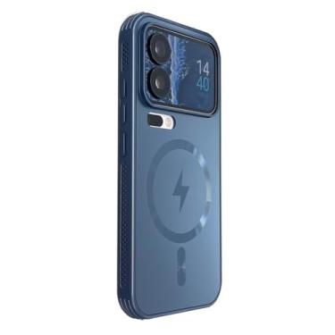 Imagem de FWYANZH Capa magnética para Xiaomi 17 Pro Max/17 Pro/17, capa fina de borda de dissipação de calor fosco rígido PC antiqueda, cromada, 17