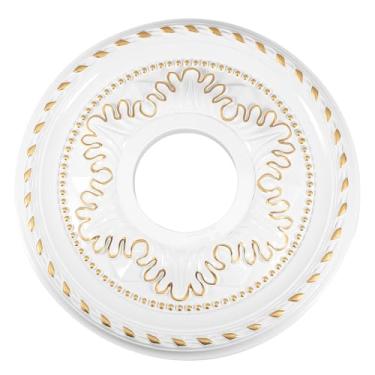 Imagem de Hemobllo Medalhão de Teto: Medalhão de Teto Decorativo para Luminárias Redondo para Lustres E Luminárias 12,2 Polegadas