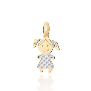 Imagem de Pingente Menina Banhado A Ouro com Rhodium Rommanel 542955, Dourado