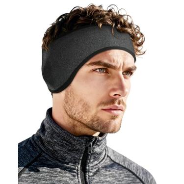 Imagem de beister Aquecedores de ouvido para mulheres e homens, tiaras de lã para corrida de inverno com protetores de orelha, proteção térmica à prova de vento para clima frio para esportes ao ar livre