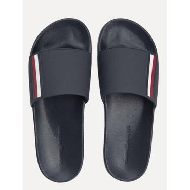 Imagem de Chinelo Tommy Hilfiger Corp. Textured Pool Slide Azul Marinho, 41