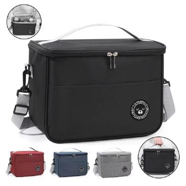 Imagem de Bolsa Termica Cooler Marmita Lancheira Isotermica Sacola Fitness Bebidas Freezer Mochila Gelo Viagem Camping Cor:azul