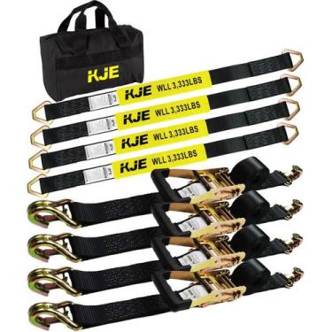 Imagem de Tire Down Straps para trailer de carro KJE Heavy Duty, pacote com 4, 1