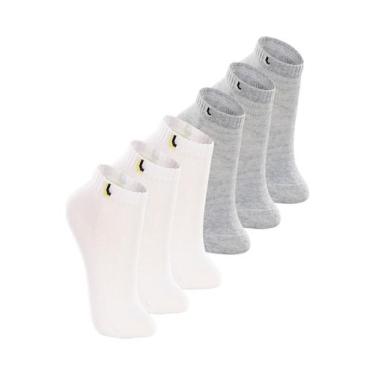 Imagem de Kit 6 Pares de Meias Infantil Cano Curto Lupo 2725-005 Colorido, Cinza