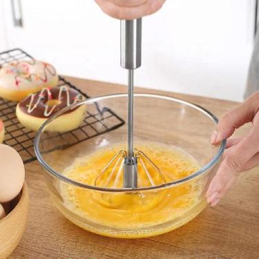 Imagem de Misturador Batedor Mixer Ovos Claras Giratório Manual Inox - Yeet