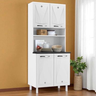 Imagem de Armário de Cozinha de Aço Paneleiro Duplo 4 Portas Star New Branco