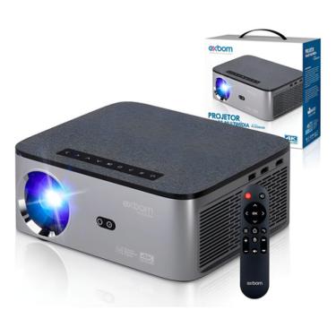 Imagem de Projetor Android 5g 4k Com Espelhamento Sem Fio Cinza/preto