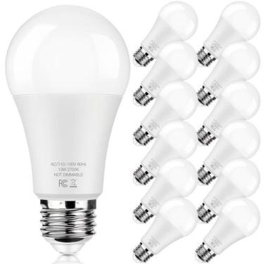Imagem de Lâmpadas LED Brightever 13 W 1500 lúmens 2700K A19, pacote com 12