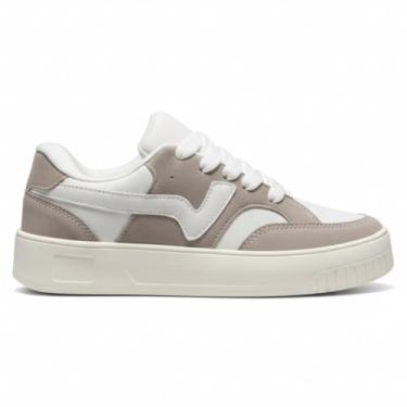 Imagem de Tenis Feminino Casual Orks Academia Acolchoado Camurça Adulto (CINZA BRANCO, BR, Adulto, Numérico, 34)