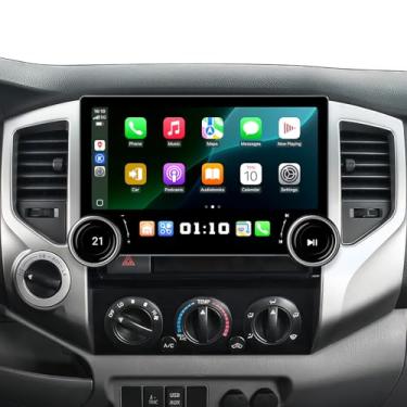Imagem de Para Toyota Tacoma Car Radio 2005-2015 | CarPlay Android Auto sem fio | Tela sensível ao toque com botão único | Android 13.0 | AM/FM | Controle de volante (6-128G)