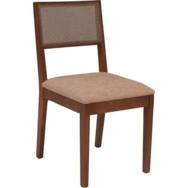 Imagem de Cadeira Alice em Madeira Maciça Tela Sling - Refinatto, Castanho