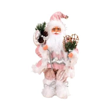Imagem de UGPLM Boneco de Papai Noel, decoração de Natal, lembrancinhas de festa, enfeite de mesa, figura de Papai Noel em pé para decoração de ano novo em casa, sala, 30cm