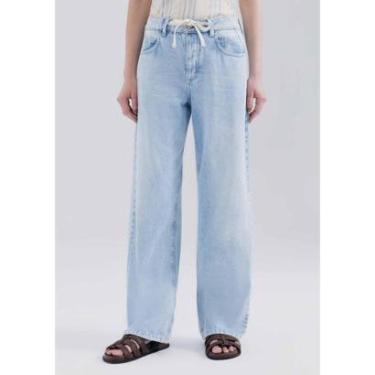 Imagem de Calça Jeans Hering Wide Leg Cintura Média Feminina-Feminino