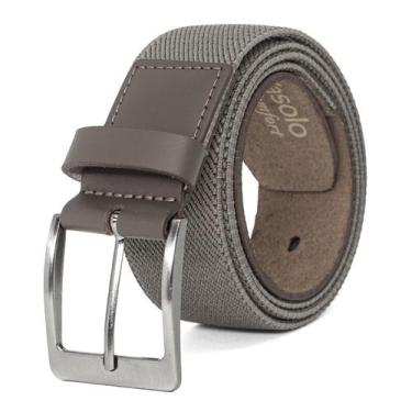 Imagem de Cinto Masculino Fasolo Casual Largo Elástico Couro Legítimo Comfort, M