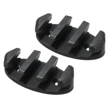 Imagem de Grampo de nylon em ziguezague de 8,46 cm, pacote com 2 travas de caiaque, ferragem marítima para barcos, canoas, caiaques, preto