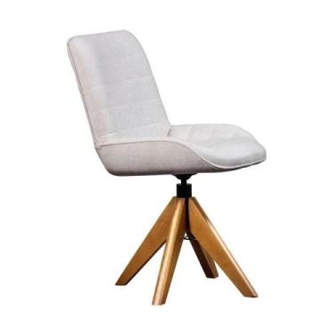 Imagem de Cadeira De Jantar Estofada E Giratória Multimóveis Cr50095 Off White O