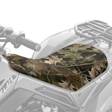 Imagem de Pensura Capa de assento para quadriciclo acessórios de capa de assento de quatro rodas universal caça impressão de galho morto capas de almofada esportes motorizados impermeáveis elásticos ATV