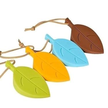 Imagem de Vittak Kit 4 Calço de Porta em Silicone Trava Prendedor Aparador Segura Portas Formato Folha