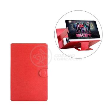 Imagem de Lupa Ampliadora Tela De Celular Portátil Dobrável Vermelho