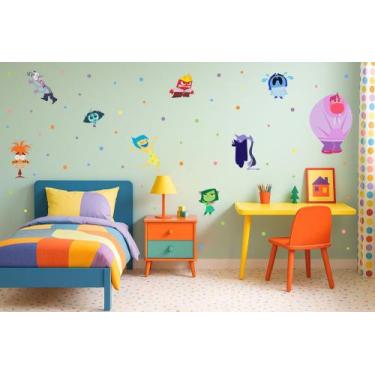 Imagem de Adesivo De Parede Divertidamente Bolinhas Coloridas Abstrato Decoração