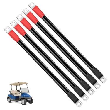 Imagem de Conjunto de cabos de bateria para carrinho de golfe DS 1995 ou mais 48 volts calibre 4 (conjunto de 5)