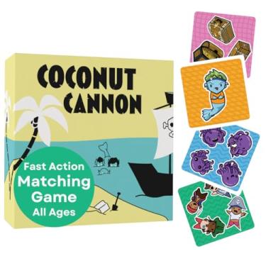 Imagem de Coconut Cannon - Fast Action Pirate-Themed Matching Game for Family Fun, Ages 6+, 2-5 Players, Perfect for Game Night, Parties, Travel, & Family Gatherings