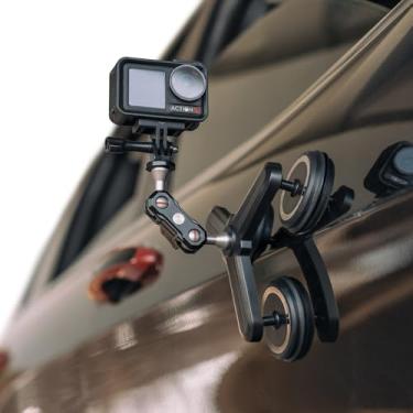 Imagem de SUREWO Suporte magnético de carro para GoPro Pro, suporte de câmera magnético potente de metal resistente com braço mágico compatível com GoPro Hero 13 12 10 9 8 7 6 5 preto, DJI Osmo Action 5Pro/4/3