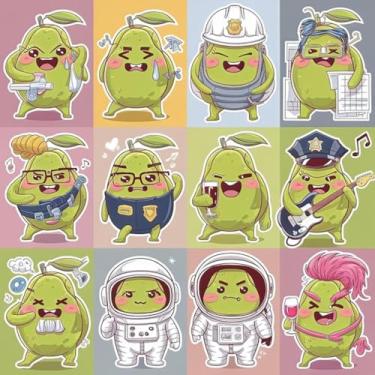 Imagem de Adesivo Infantil Kawai de Personagens Fofo para Quarto e Caderno Decoração Colorida 30x30cm