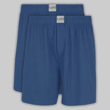 Imagem de Kit 2 Sambas Canção Lupo Algodão 18611, Azul, P