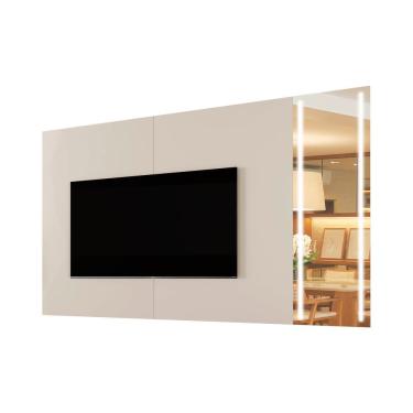 Imagem de Painel Vitrum 218 Com Espelho Led Mavaular Off White