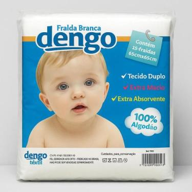 Imagem de Kit 15-fraldas de pano branca luxo 100% algodão atacado dengo