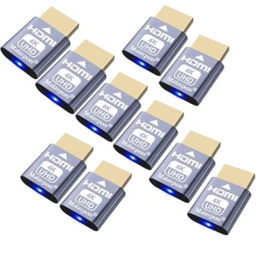 Imagem de Plugue fictício HDMI fit-Headless Display Emulator DDC EDID Headless Ghos com Windows Mac OSX Linux, ótimo para aceleração de gráficos, suporte 3840x2160@60Hz 10P