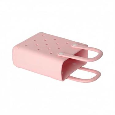Imagem de Mini bolsa emborrachada ideal para praia, piscina, clubes ou dia a dia (rosa)