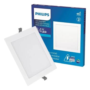 Imagem de Painel Plafon Led Embutir Quadrado 24W Branco Frio 6500K - B