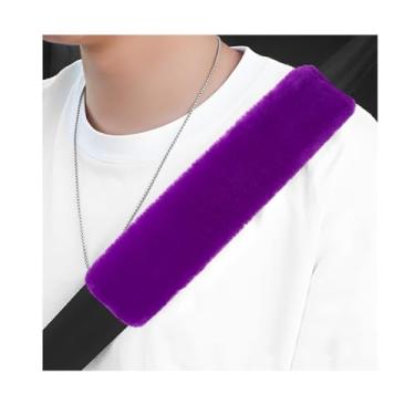 Imagem de Yourkar Capa de cinto de segurança de carro de 4 peças, protetor de cinto de segurança automático macio para uma condução mais confortável, almofada de pescoço de ombro de pelúcia quente adequada para