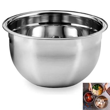 Imagem de Tigela Inox Bowl Bacia Cumbuca Cozinha Receita Preparo Casa Lanchonete Restaurante Versatil Multiuso