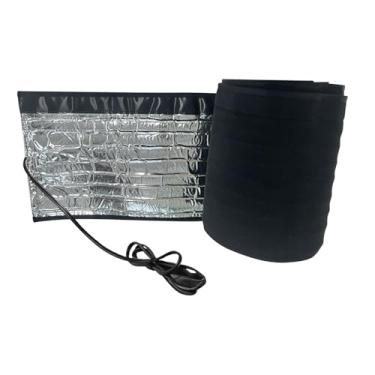 Imagem de SWTHM Capa de mangueira de esgoto aquecida RV de 15 m, manga aquecida elétrica da mangueira de esgoto para trailer, aquecimento Rv anticongelante rv proteção contra congelamento Rv mangueira de esgoto