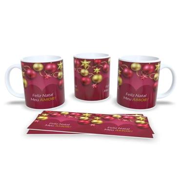 Imagem de Caneca de Natal com Arte Festiva, Porcelana Branca, Decoração de Inverno com Renas e Animais da Floresta, 11oz (19)