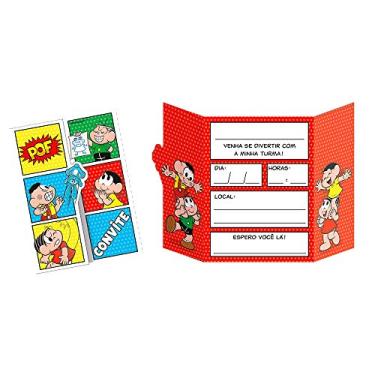 Imagem de Convite Turma da Monica, Festcolor 104072, Vermelho/Amarelo, Festcolor, 104072, Vermelho/Amarelo