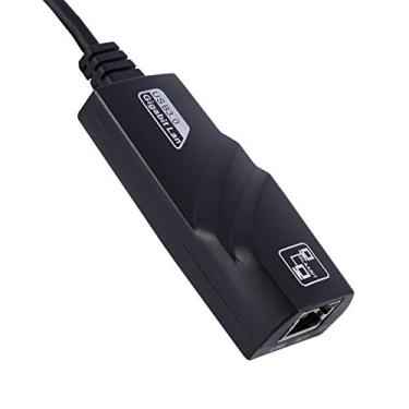 Imagem de Adaptador USB 3.0 RJ45 Gigabit Ethernet de Transmissão de Alta Velocidade Preto Compacto para
