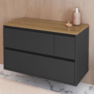 Imagem de Armário de Banheiro Belarus 2 Portas 1 Gaveta Grafite - Art In Móveis