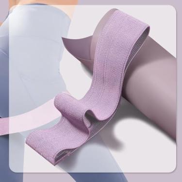 Imagem de 1 pacote de faixas de resistência para exercícios, elásticos para academia em casa e alongamento, equipamento de exercício para mulheres e homens – ótimo para ioga, pilates, treinamento de pernas e