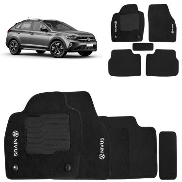 Imagem de Jogo de Tapete Carpete Nivus 2020 a 2026 Preto 5 Peças