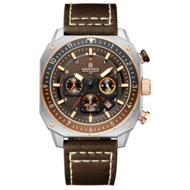 Imagem de Relógio Esportivo Impermeável Masculino Estilo Quadrado Luminoso Marrom