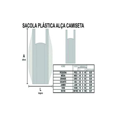 Imagem de Sacolas Plasticas Reciclada Reforçada 50 X 70 3 Kg